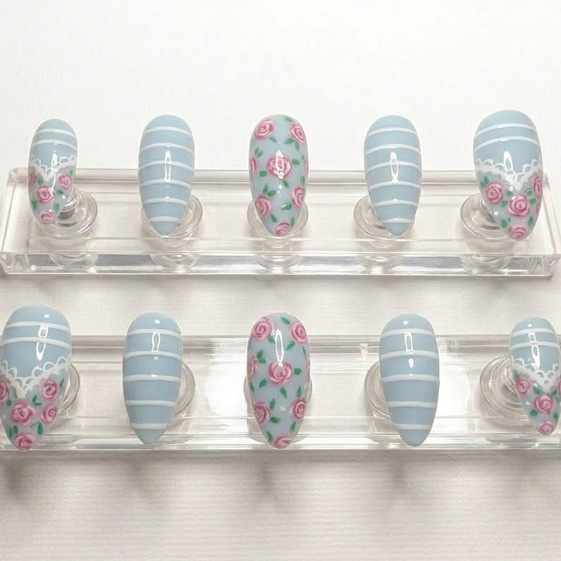 Blue Rose Cottage Press-On Nails