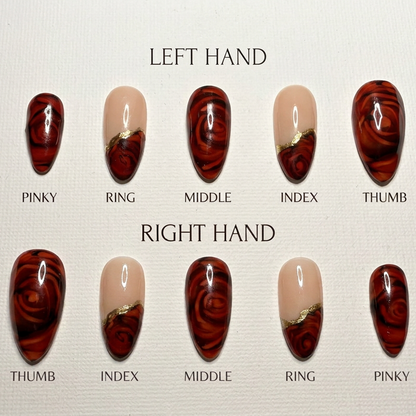 Red Rose Press-On Nails